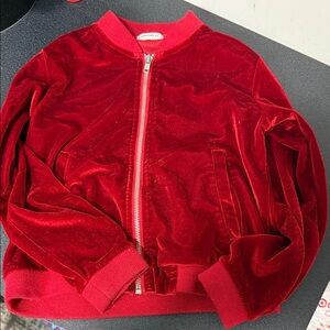 Forever 21 Kids Red Velvet Jacket Y2K